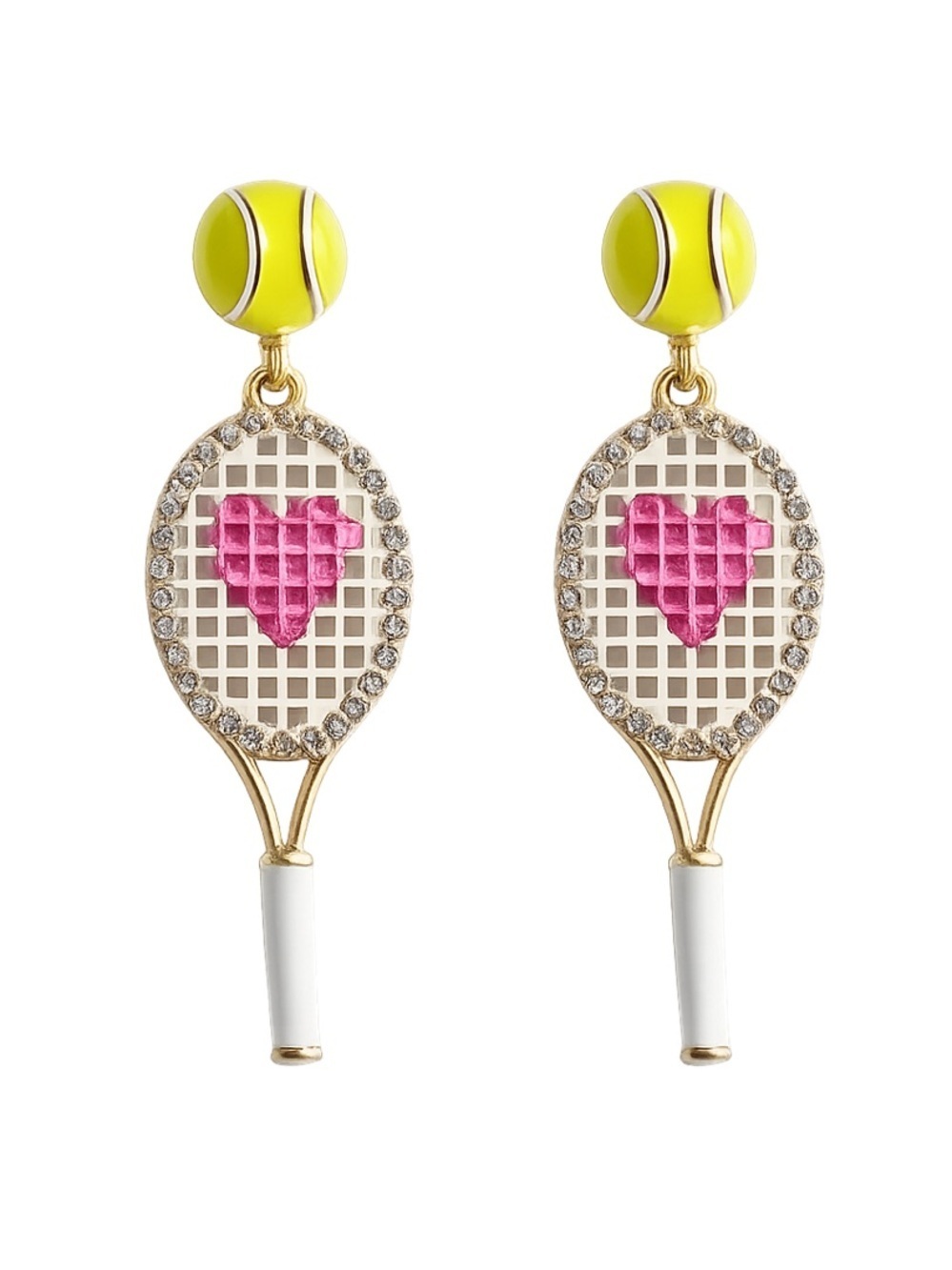 Love Match Racquet Earrings (3318)
